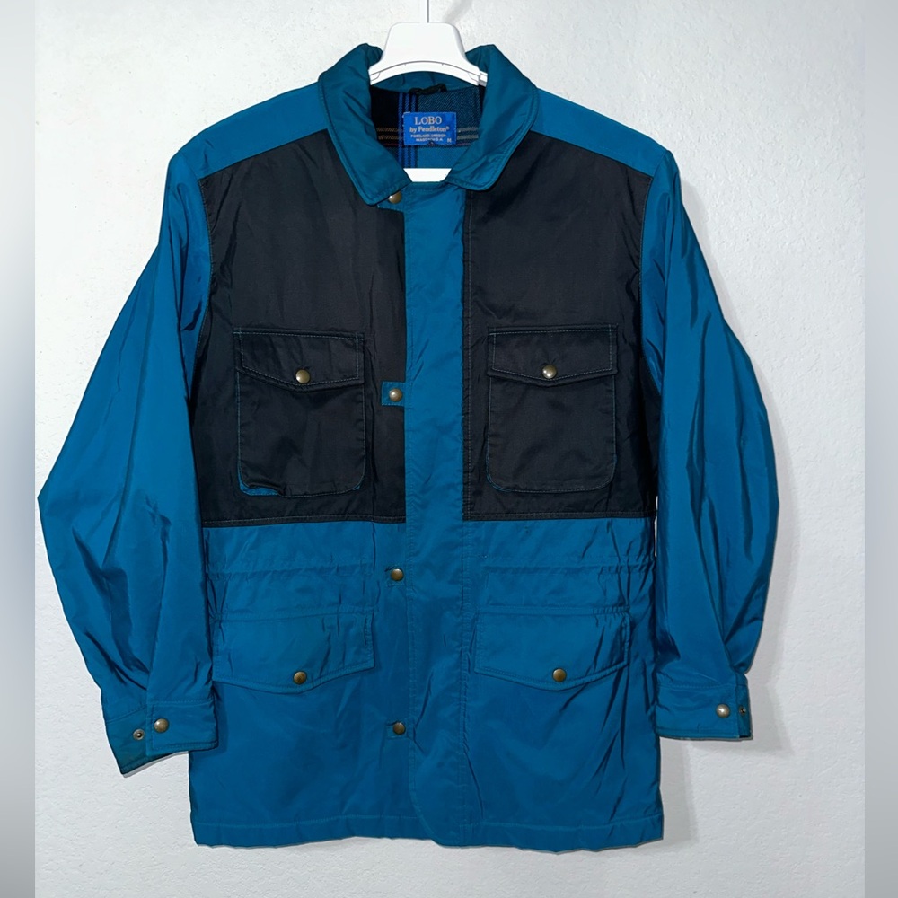 Lobo by Pendleton Jacket Men’s Med Blue Nylon‎ Flannel Lined